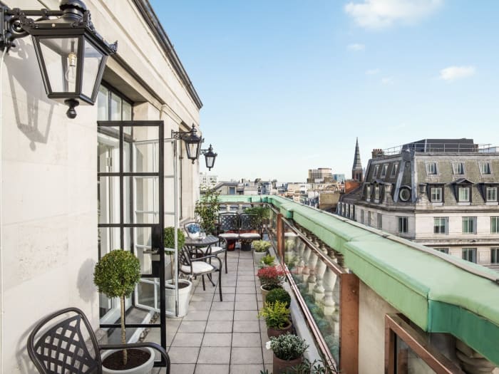 Charmant balcon au Langham Hotel Londres
