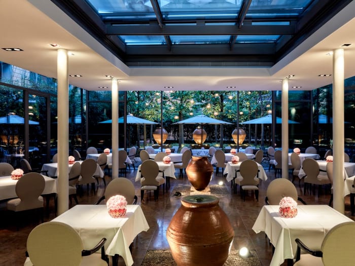Élégant restaurant au The Mandala Hotel Berlin