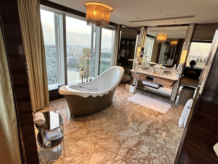 Elegant suite at The Ritz-Carlton Shanghai Pudong