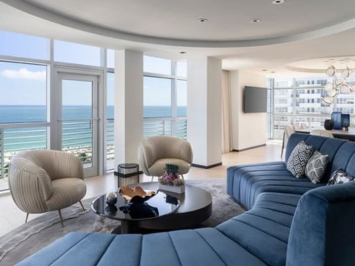 Elegant suite at The Ritz-Carlton South Beach Miami Beach