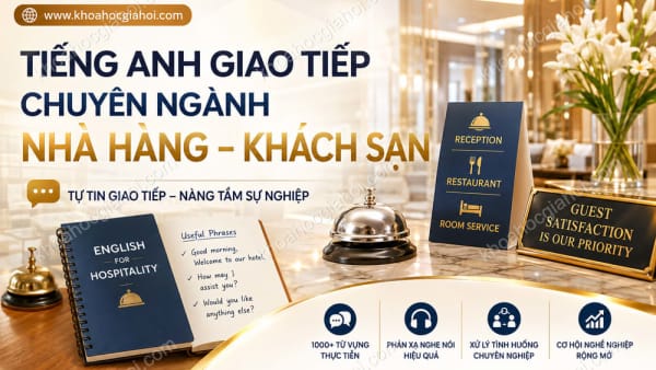 Khóa Học Trọn Bộ Tiếng Anh Giao Tiếp Chuyên Ngành Nhà Hàng - Khách Sạn