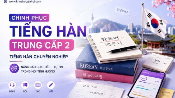 Khóa Học Chinh Phục Tiếng Hàn Trung Cấp 2: Tiếng Hàn Chuyên Nghiệp