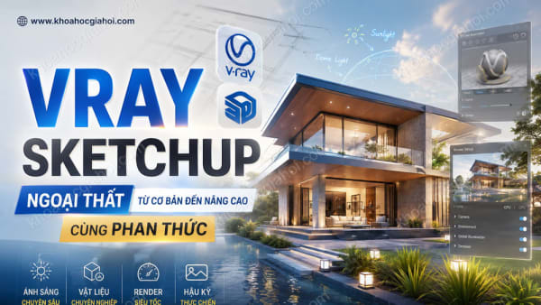 Chọn Bộ Vray Sketchup Ngoại Thất Từ Cơ Bản Đến Nâng Cao Cùng Phan Thức