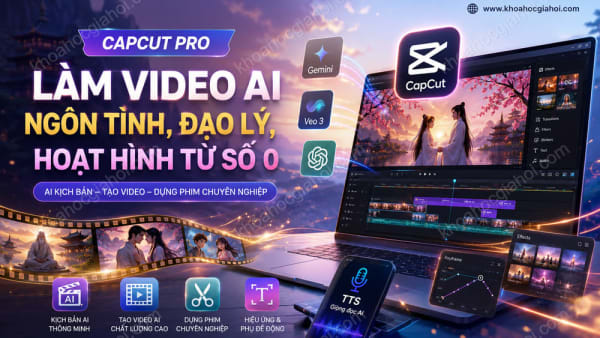 Khóa Học Capcut Pro: Tạo Video Ngôn Tình, Đạo Lý ,hoạt Hình Ai Từ Số 0