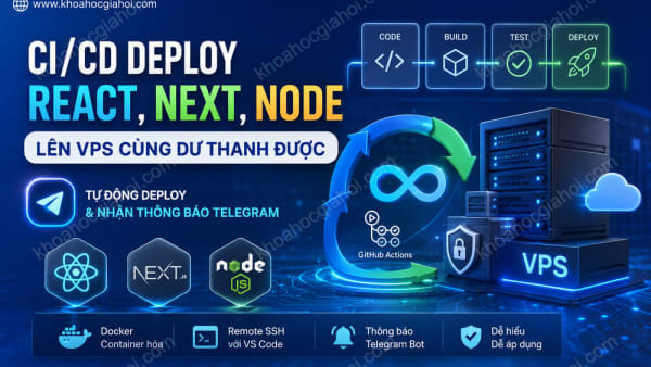 Khóa Học CI/CD Deploy React, Next, Node Lên Vps Cùng Dư Thanh Được
