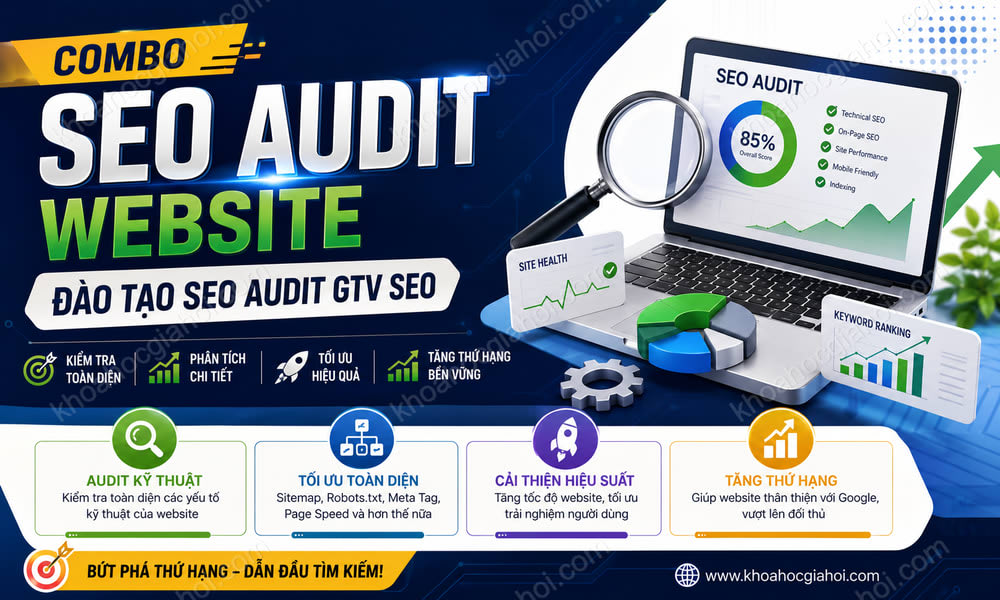 Combo Seo Audit Website – Khóa Đào Tạo Seo Audit Gtv Seo