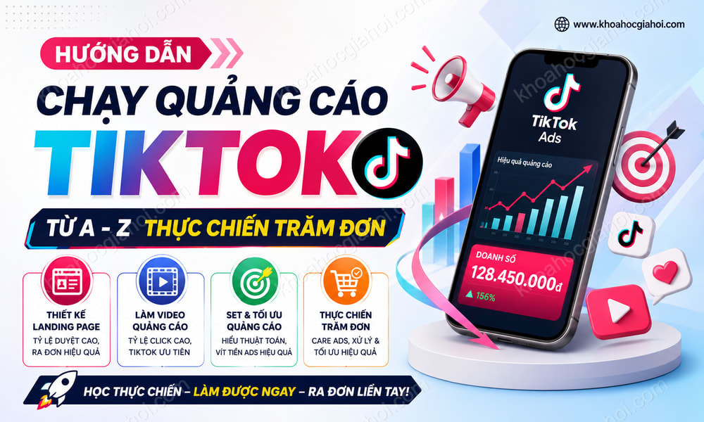 Khóa Học Hướng Dẫn Chạy Quảng Cáo Tiktok Từ A - Z Thực Chiến Trăm Đơn