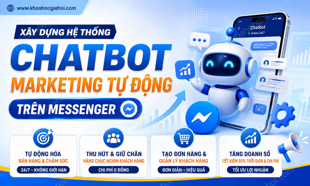 Khóa Học Xây Dựng Hệ Thống Chatbot Marketing Tự Động Trên Messenger