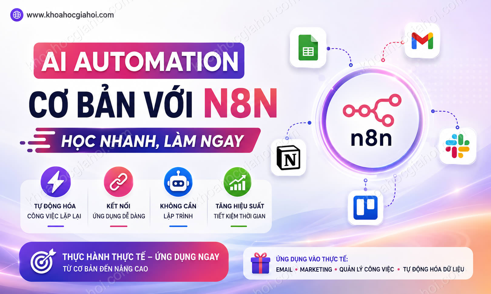 Khóa Học AI Automation Cơ Bản Với N8N – Học Nhanh, Làm Ngay