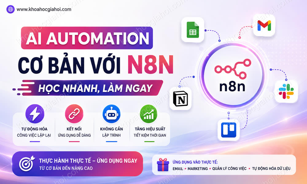 Khóa Học AI Automation Cơ Bản Với N8N – Học Nhanh, Làm Ngay