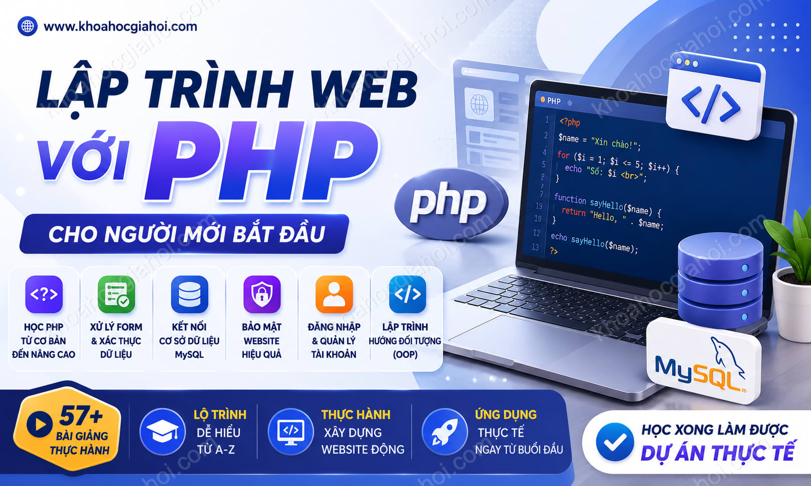 Khóa Học Lập Trình Web Với Php Cho Người Mới Bắt Đầu
