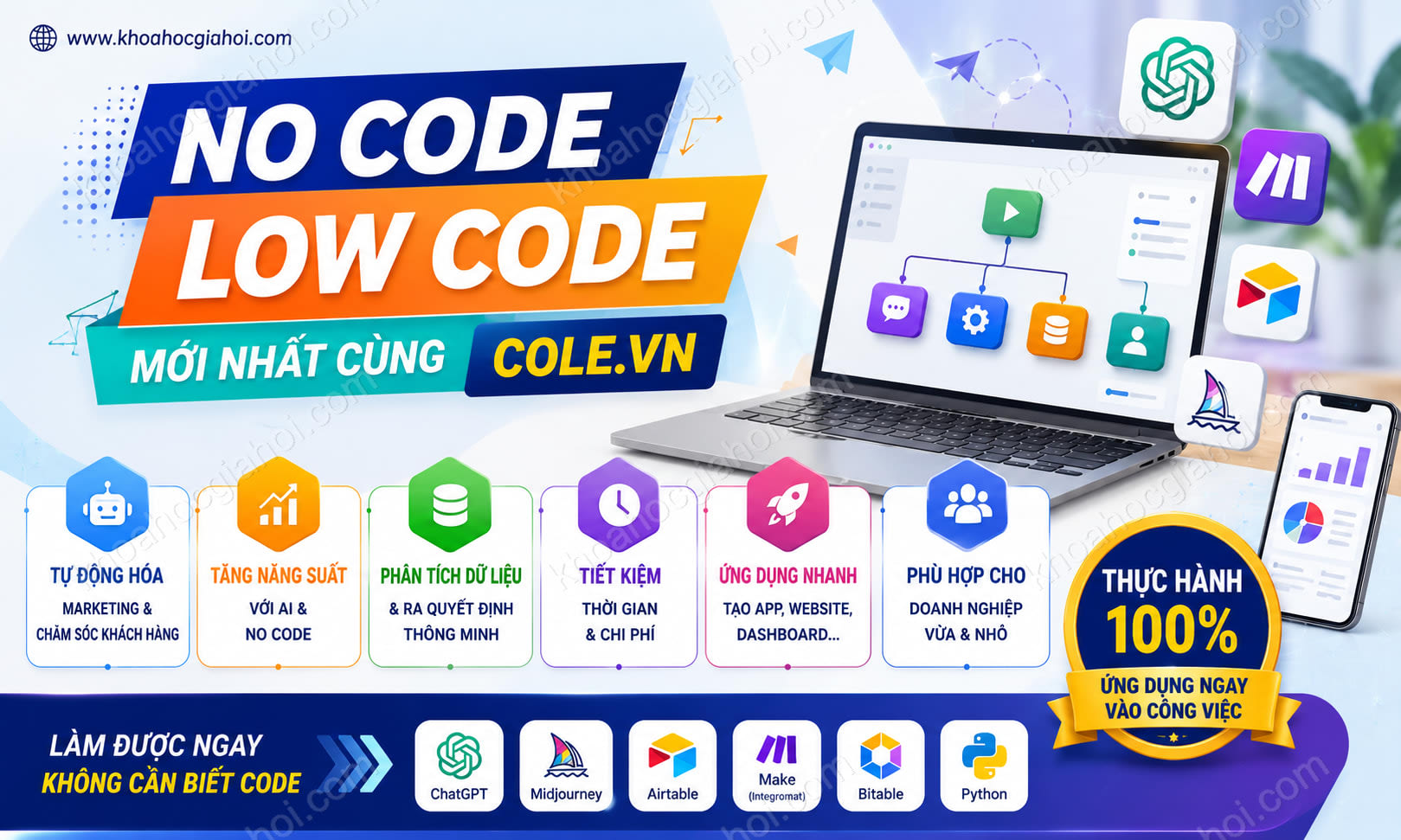 Khóa Học No Code Low Code Mới Nhất Cùng Cole.vn