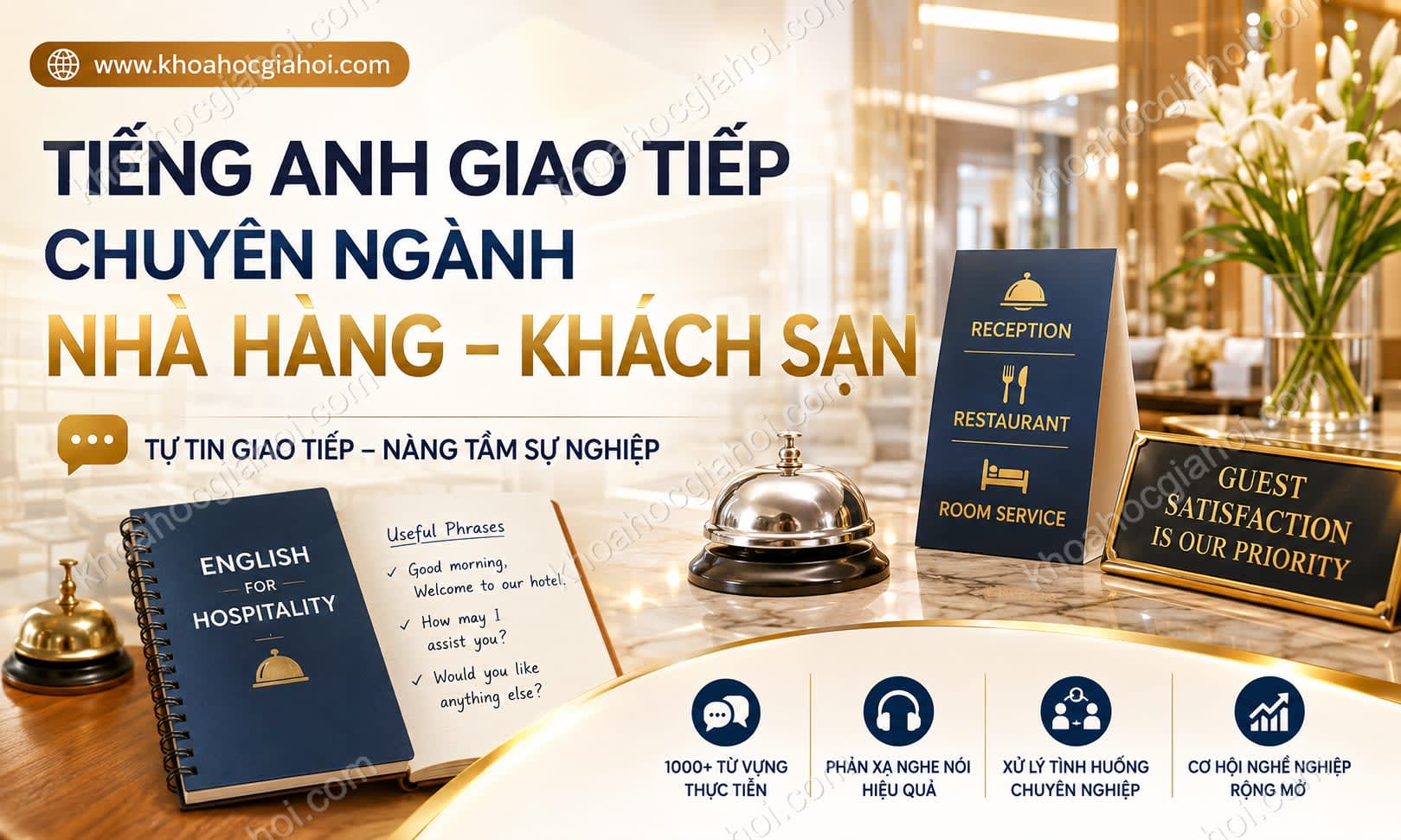 Khóa Học Trọn Bộ Tiếng Anh Giao Tiếp Chuyên Ngành Nhà Hàng - Khách Sạn