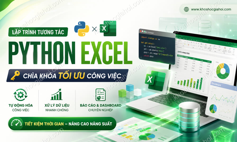 Khóa Học Lập Trình Tương Tác Python Excel Chìa Khóa Tối Ưu Công Việc Cùng Học Excel Online