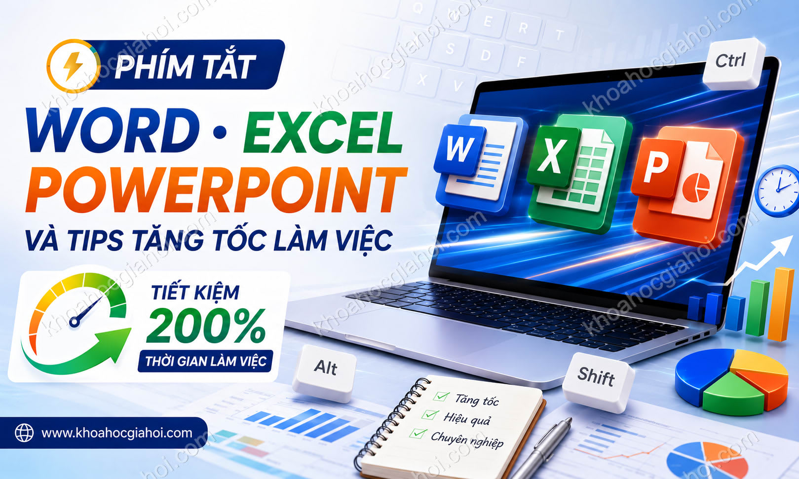 Khóa học Phím tắt trong Word, Excel, PowerPoint và tips để tăng tốc độ làm việc