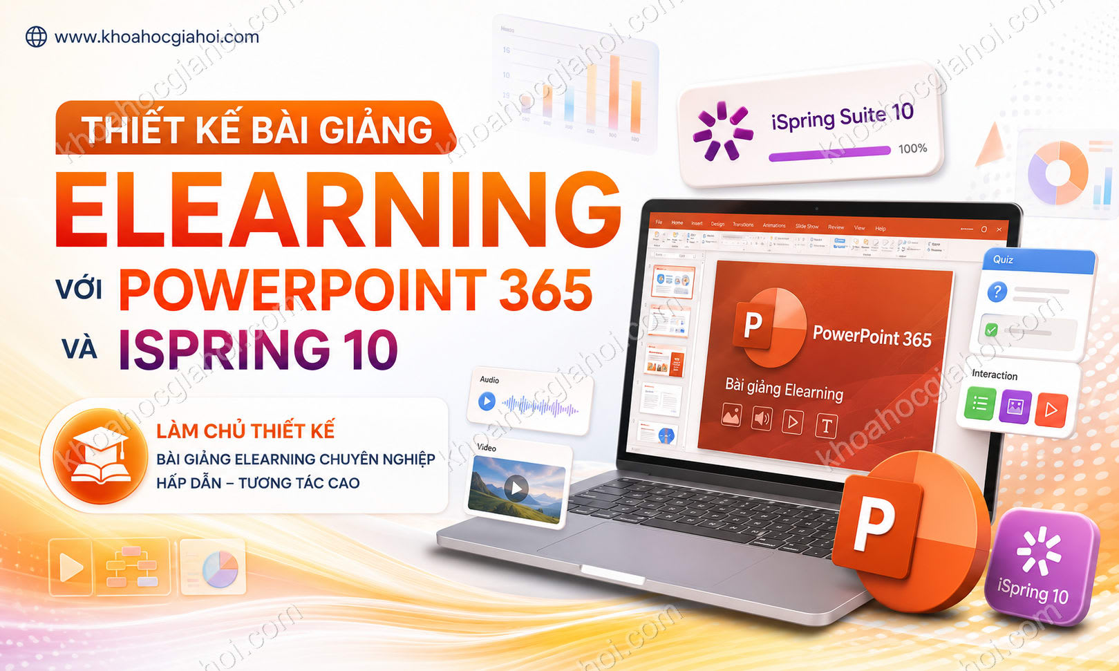 Khóa Học Thiết Kế Bài Giảng Elearning Với Powerpoint 365 Và Ispring 10
