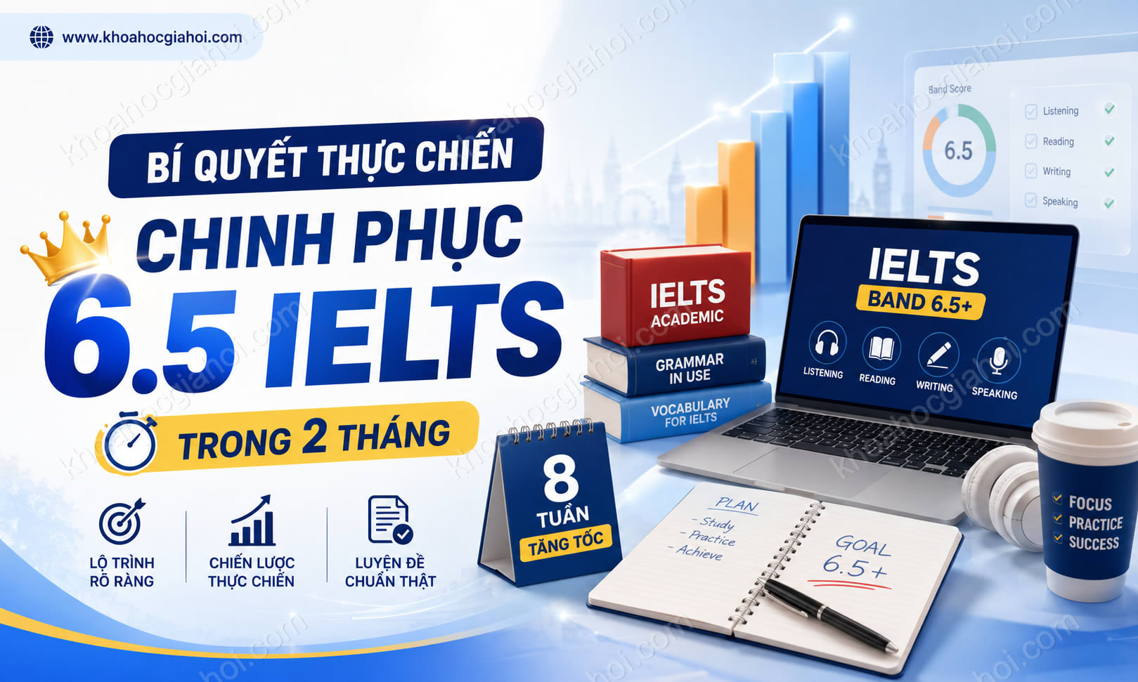 Khóa Học Bí Quyết Thực Chiến Chinh Phục 6.5 IELTS Trong 2 Tháng