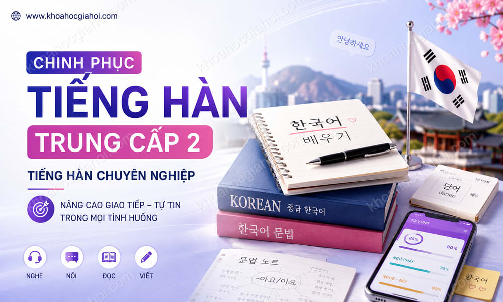 Khóa Học Chinh Phục Tiếng Hàn Trung Cấp 2: Tiếng Hàn Chuyên Nghiệp