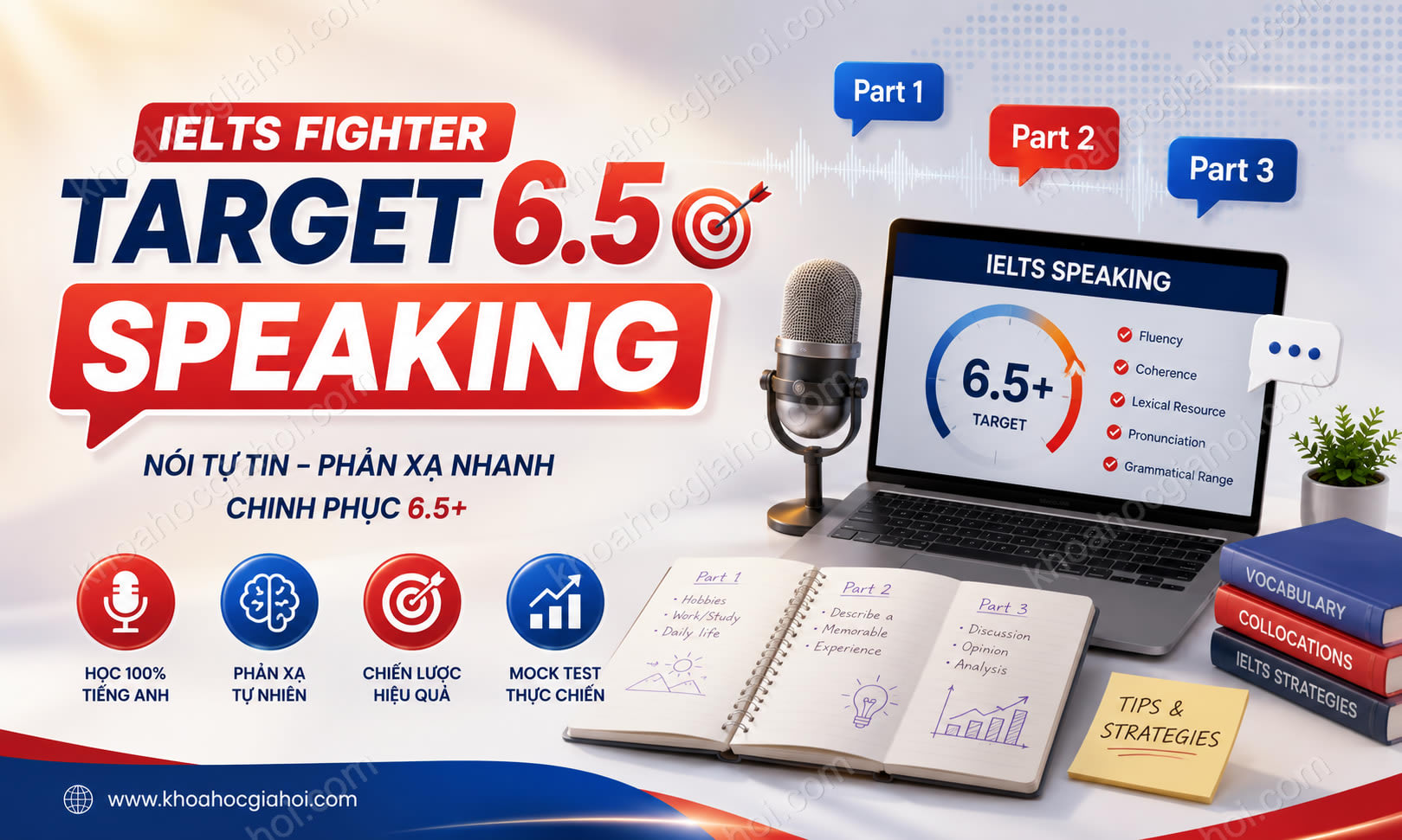Khóa Học IELTS Fighter Target 6.5: Speaking Khóa Học IELTS Fighter Target 6.5: Speaking