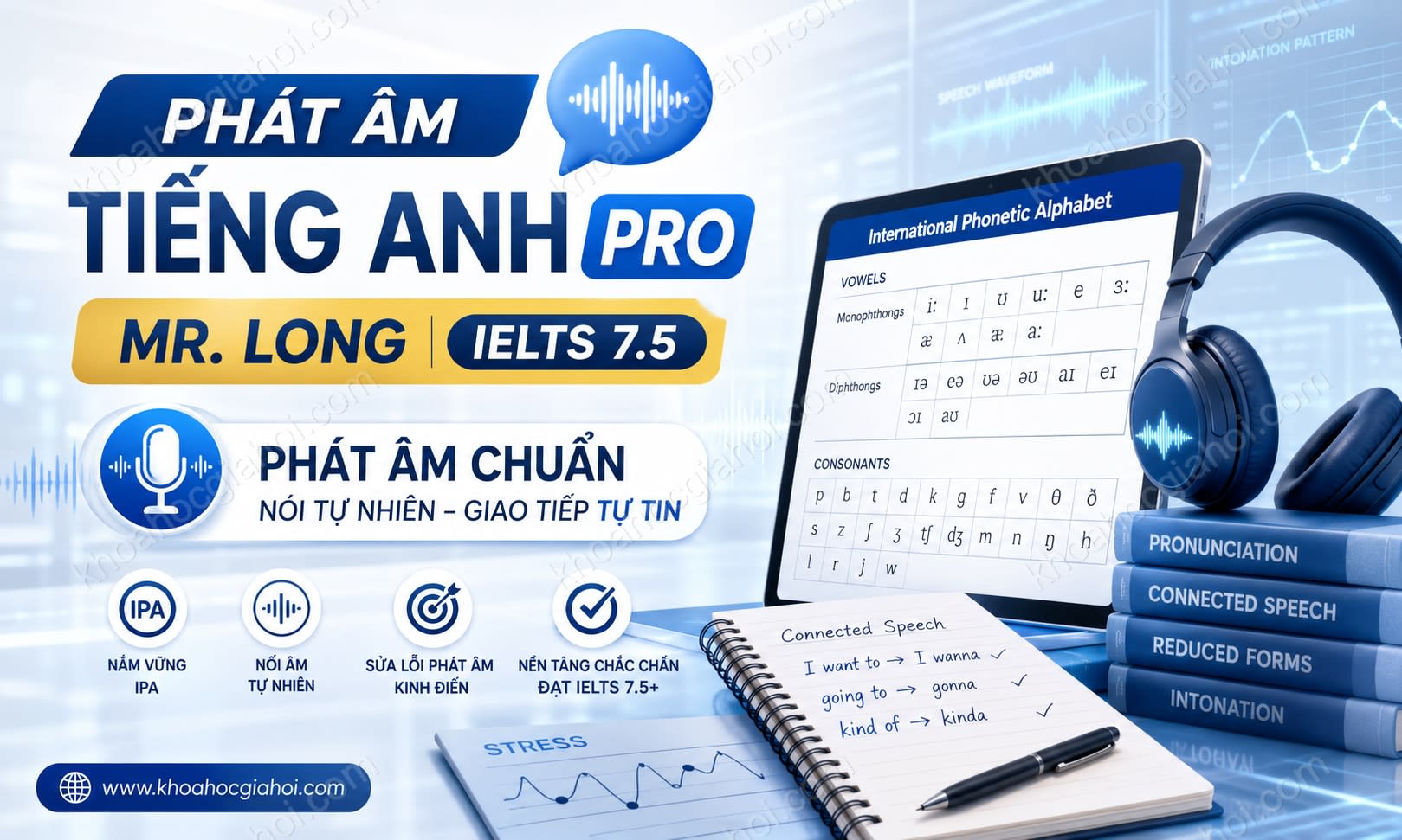 Khóa Học Phát Âm Tiếng Anh Pro - Mr. Long - IELTS 7.5