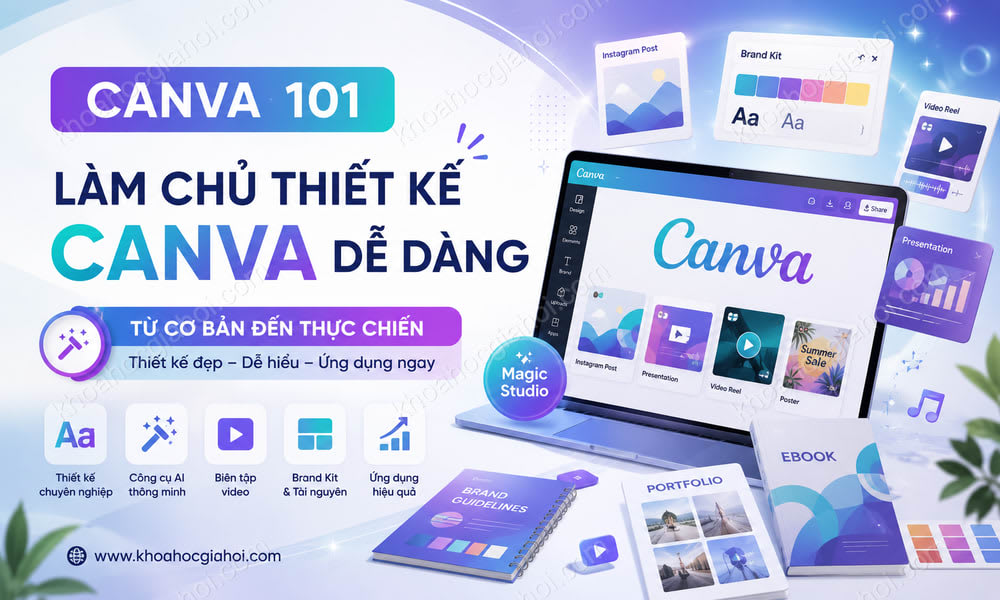 Khóa Học Canva 101 - Làm Chủ Kỹ Năng Thiết Kế Canva Cho Người Mới