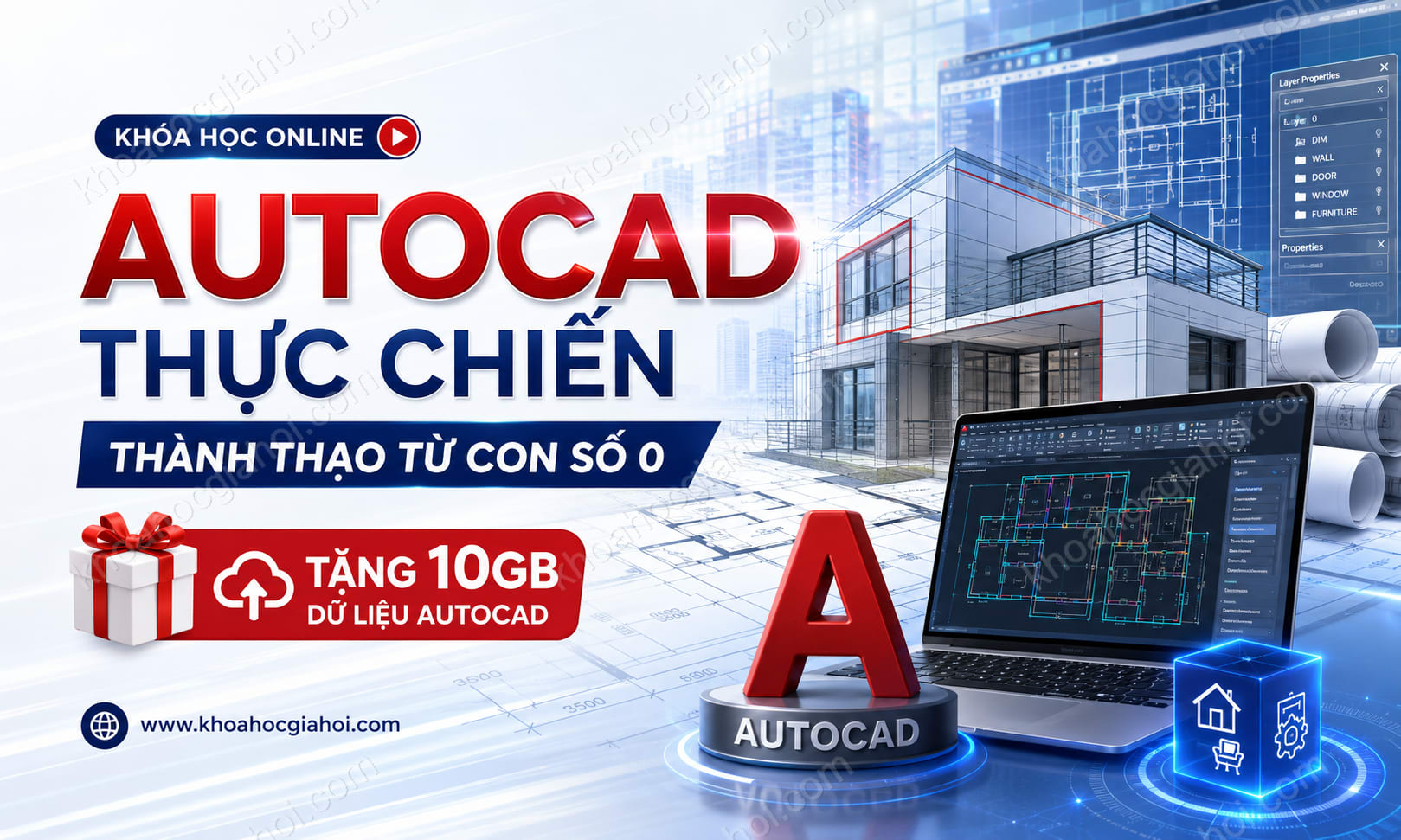 Khóa Học Autocad Thực Chiến - Thành Thạo Từ Con Số 0 (Tặng 10gb Dữ Liệu Autocad) Khóa Học Autocad Thực Chiến - Thành Thạo Từ Con Số 0 (Tặng 10gb Dữ Liệu Autocad)