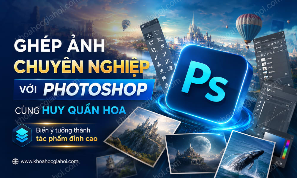 Khóa Học Ghép Ảnh Chuyên Nghiệp Với Photoshop Cùng Huy Quần Hoa