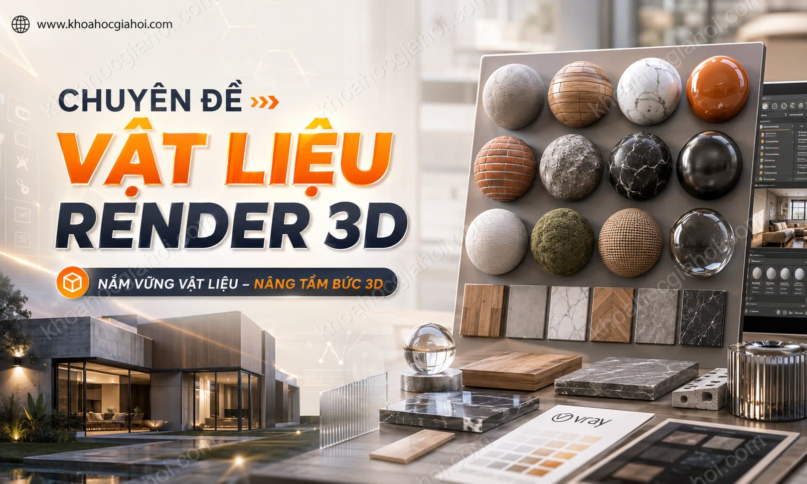 Khóa Học Chuyên Đề Vật Liệu Render 3d