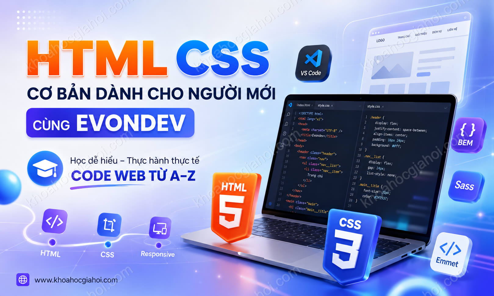 Khóa Học Html Css Cơ Bản Dành Cho Người Mới Bắt Đầu Cùng Evondev