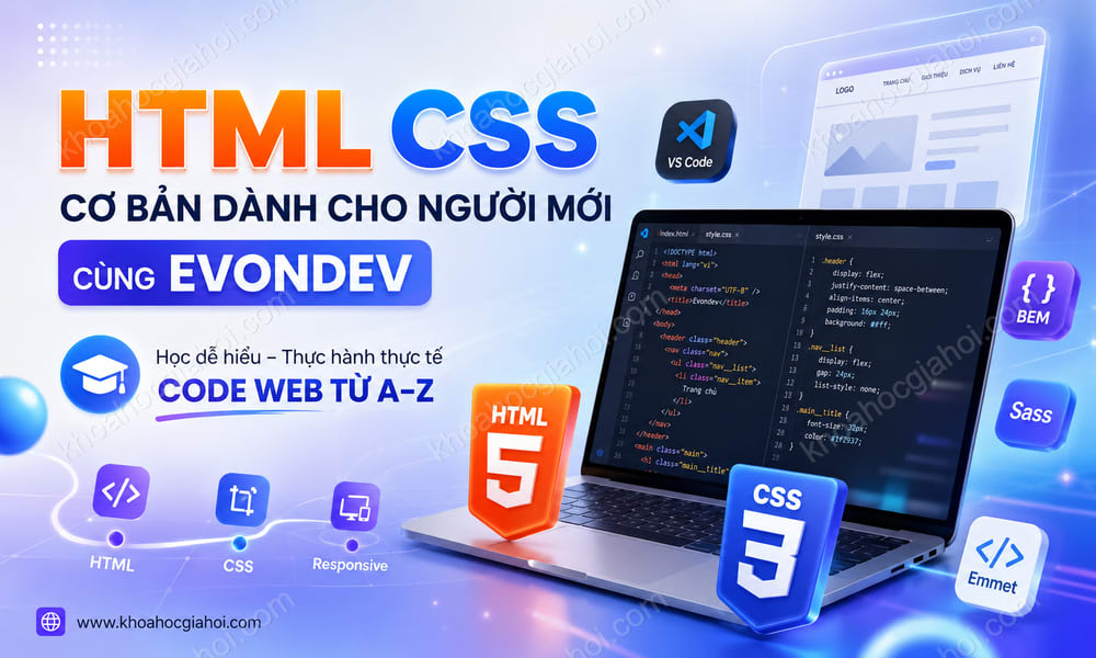 Khóa Học Html Css Cơ Bản Dành Cho Người Mới Bắt Đầu Cùng Evondev