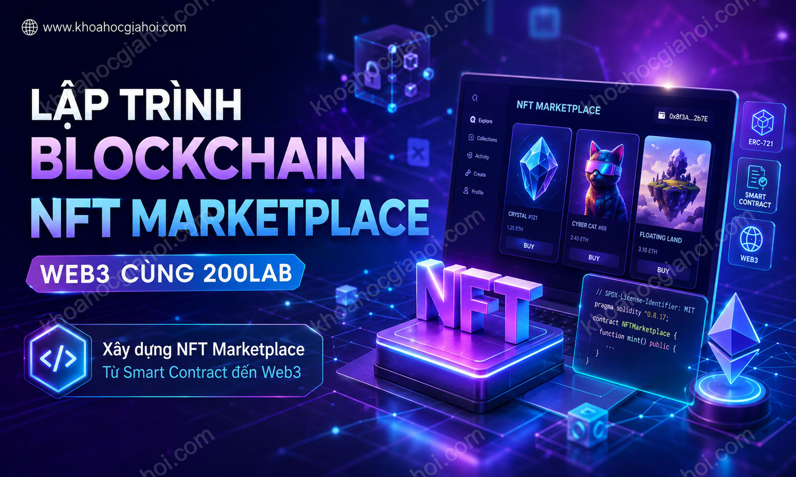 Khóa Học Lập Trình Blockchain Nft Marketplace, Web3 Cùng 200Lab Khóa Học Lập Trình Blockchain Nft Marketplace, Web3 Cùng 200Lab