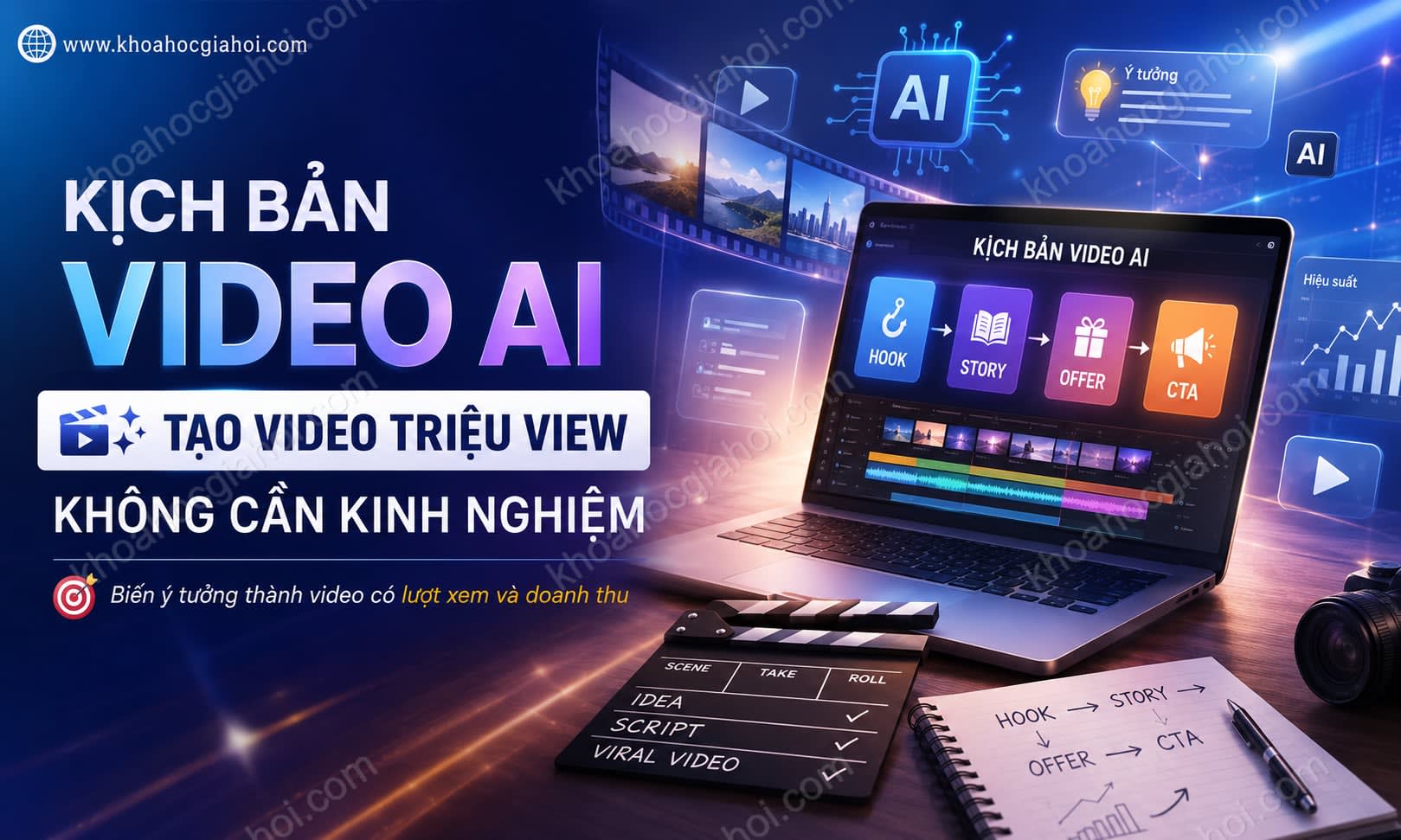 Khóa Học Kịch Bản Video AI: Tạo Video Triệu View Không Cần Kinh Nghiệm