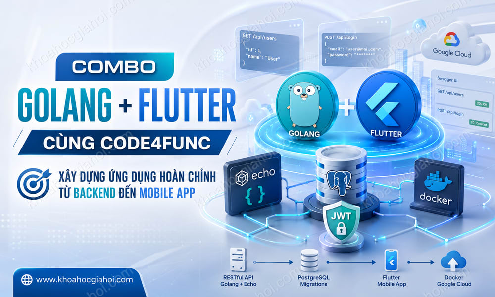 Combo Golang + Flutter Cùng Code4func
