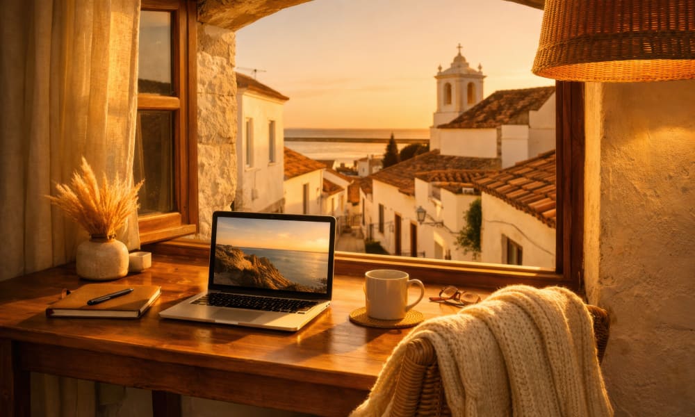 Extended winter stay remote work lifestyle in Algarve