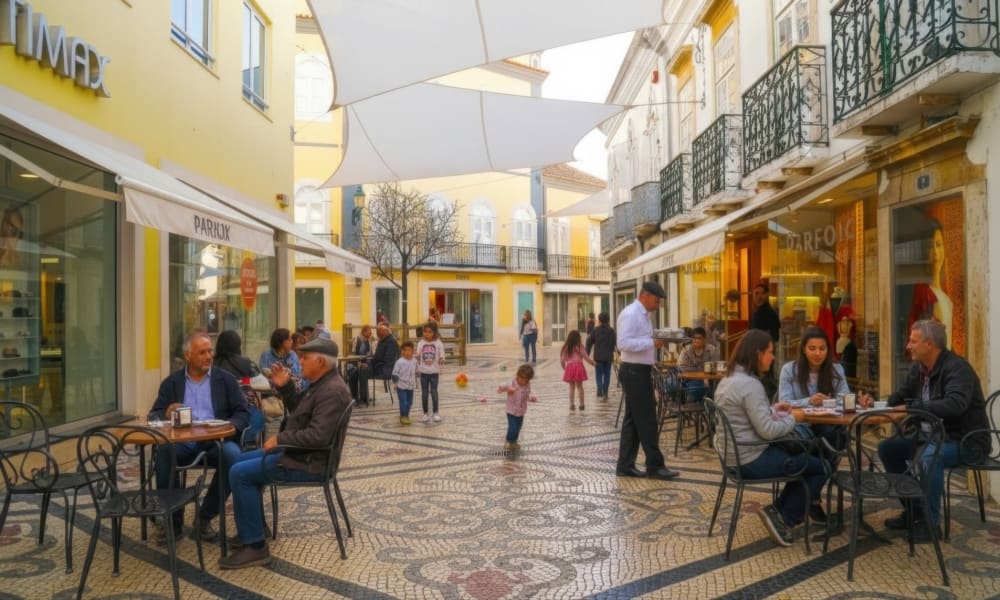 Authentic local life in a historic square of Faro