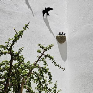 Parede decorada do patio