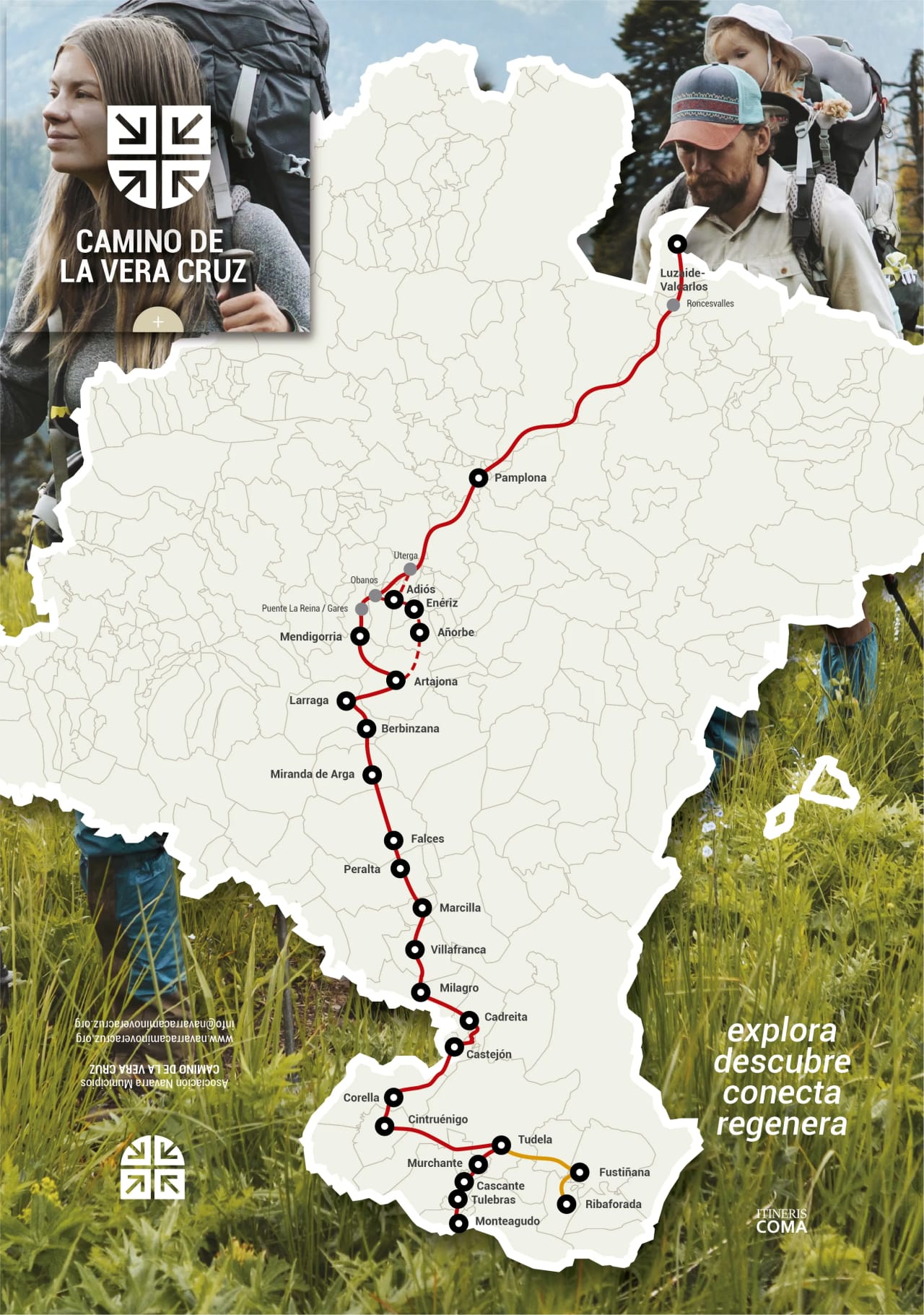 Camino de la Vera Cruz, ruta de peregrinación en Navarra, España.