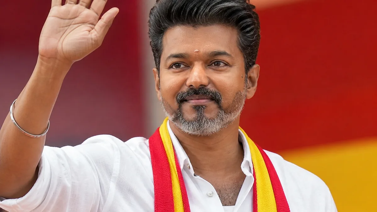 Vijay after Tamil Nadu Election 2026 results as TVK becomes largest party