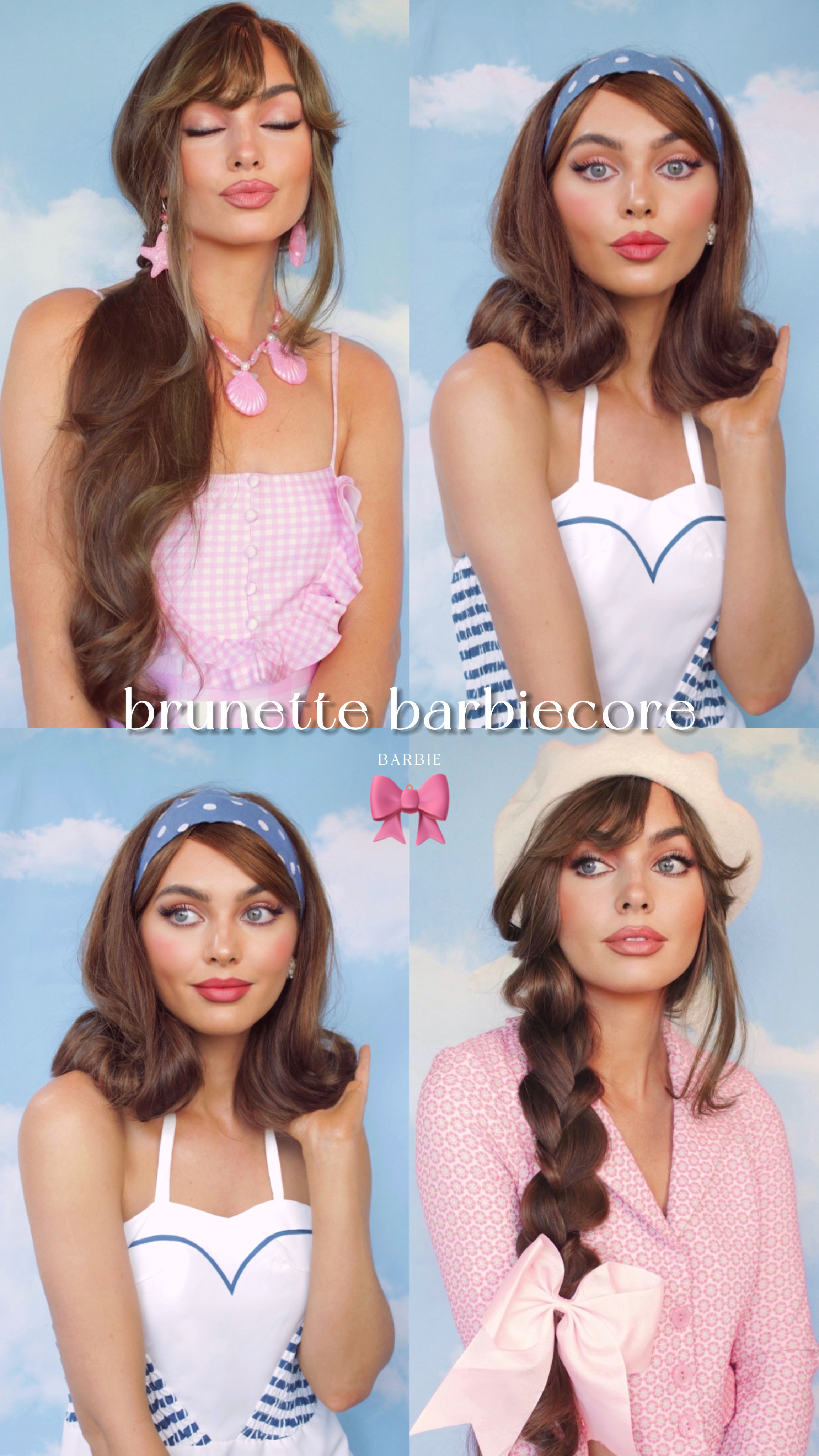 Jackie Wyers styled as Brunette Barbie from The Barbie Movie