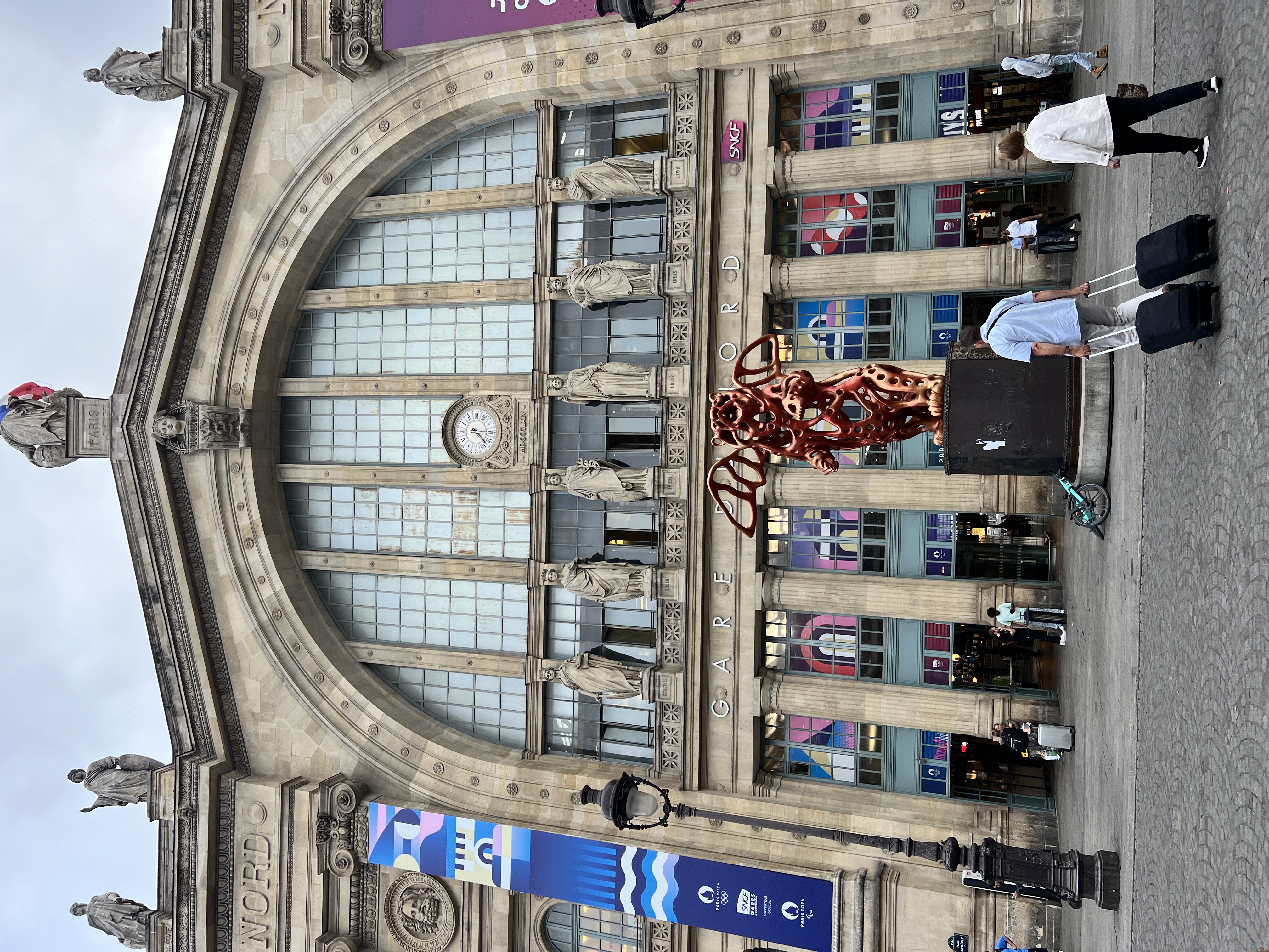 Exiting Train Station in Paris