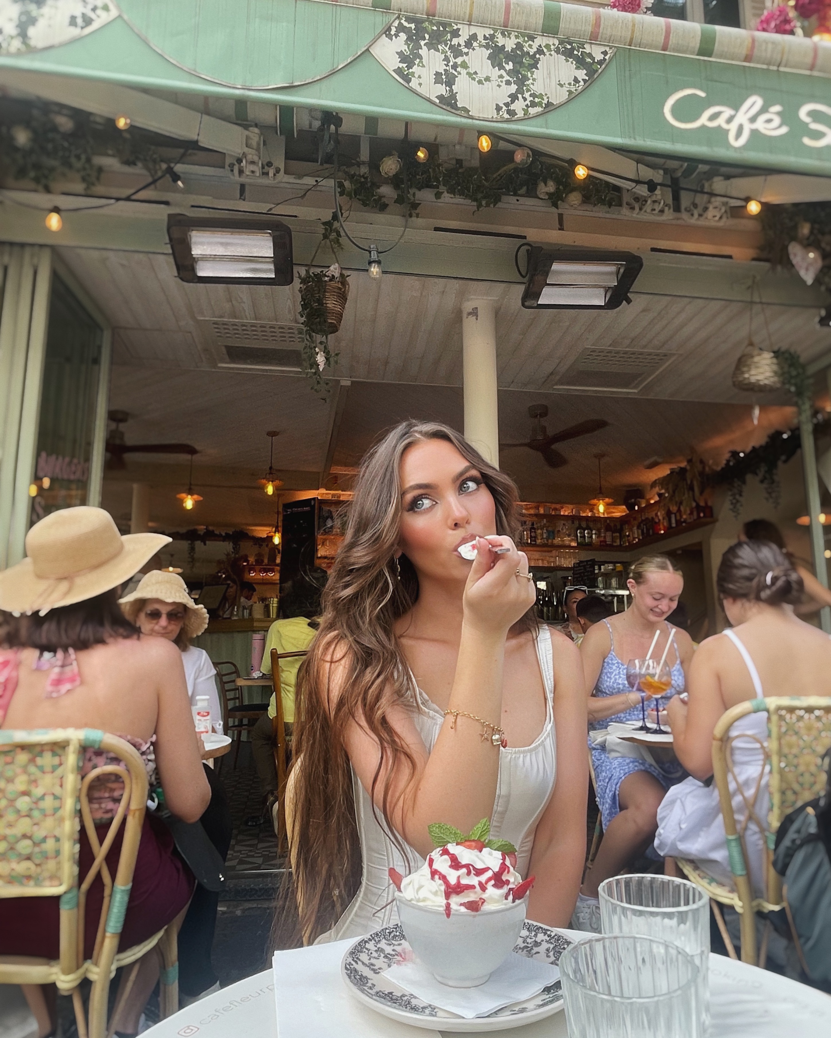 Jackie Wyers at Parisian Cafe Fleur