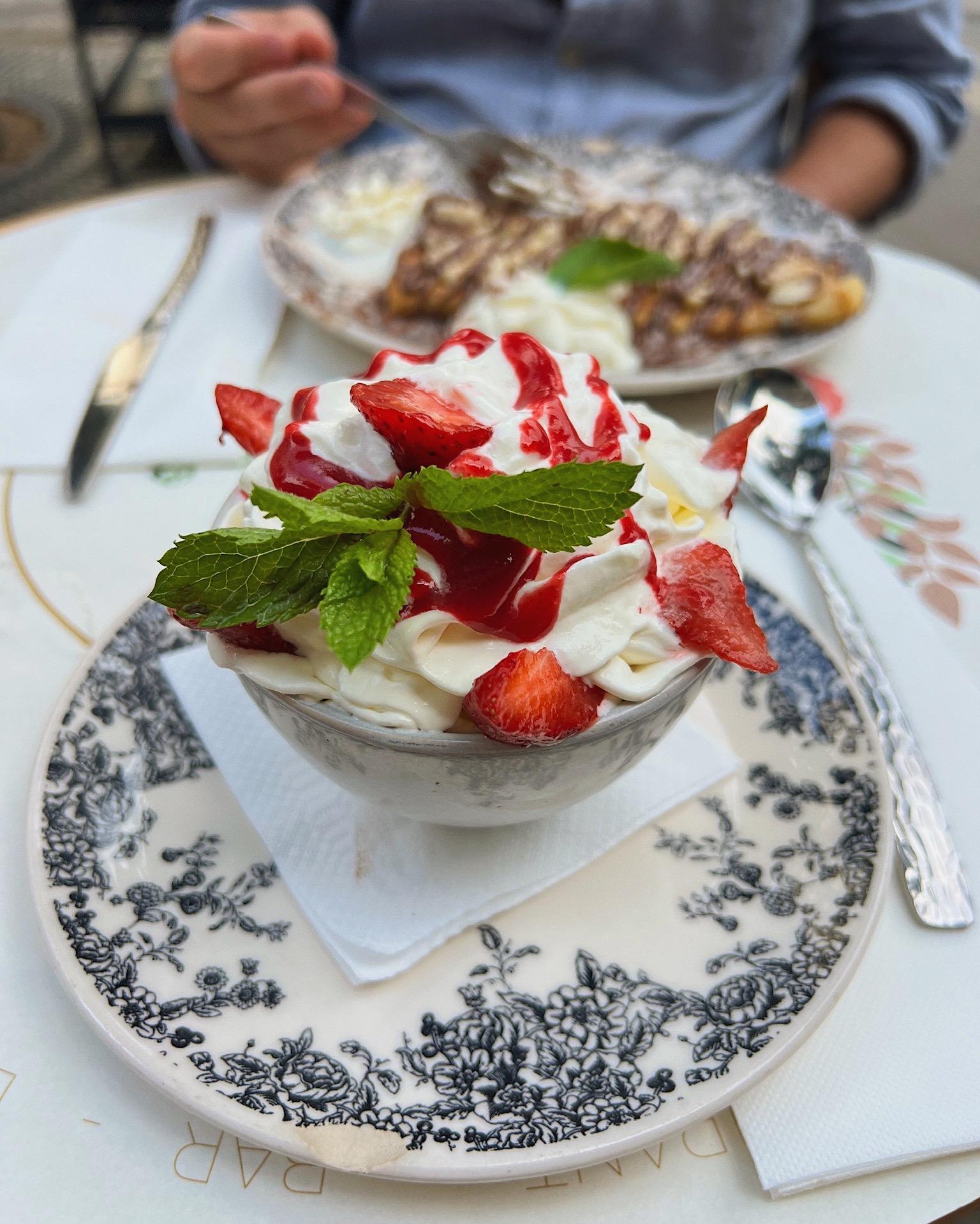 Desserts at Cafe Fleur in Paris France