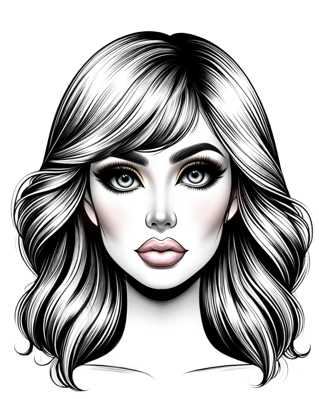 Snow Angel Look face chart