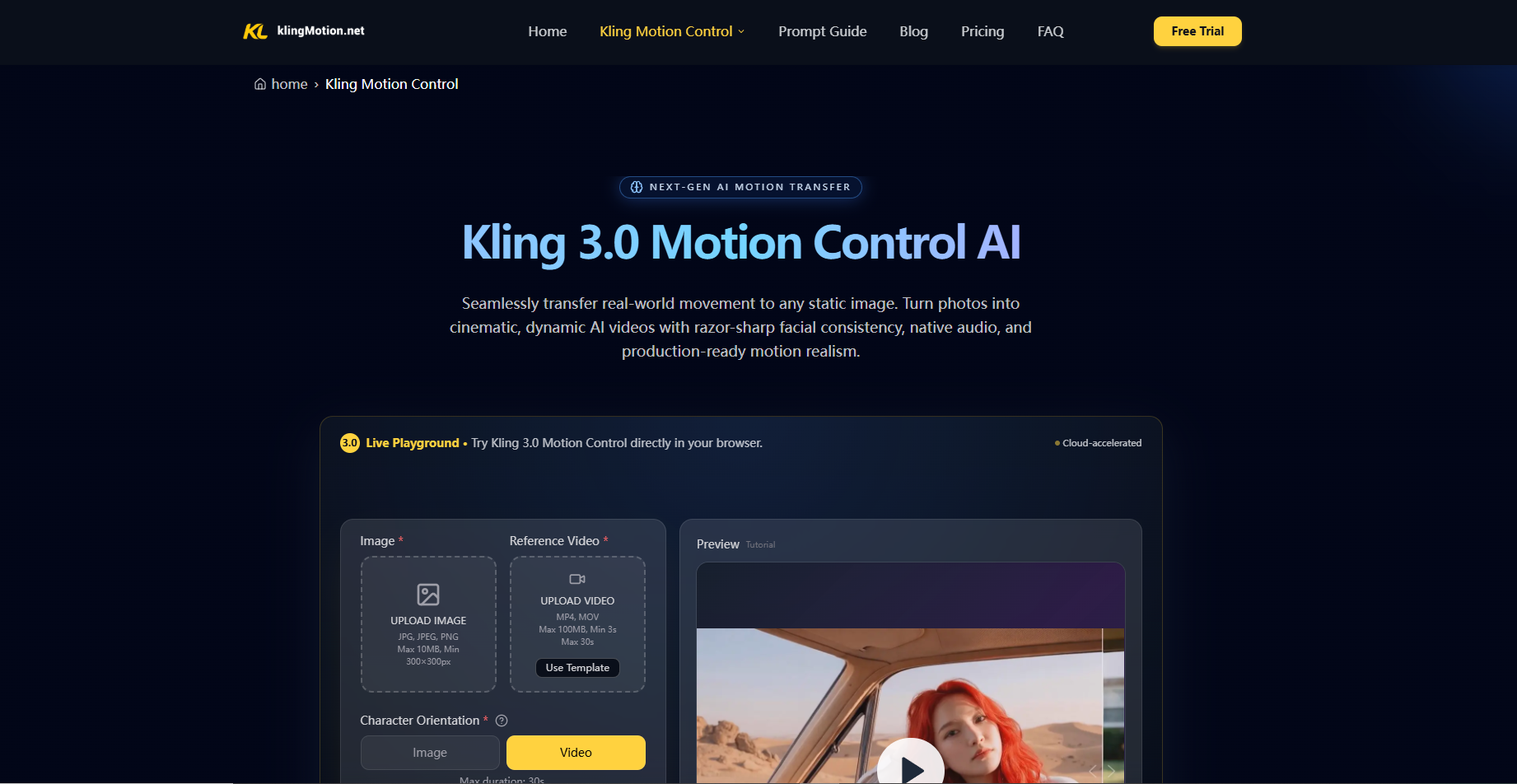 Kling 3.0 Motion Control