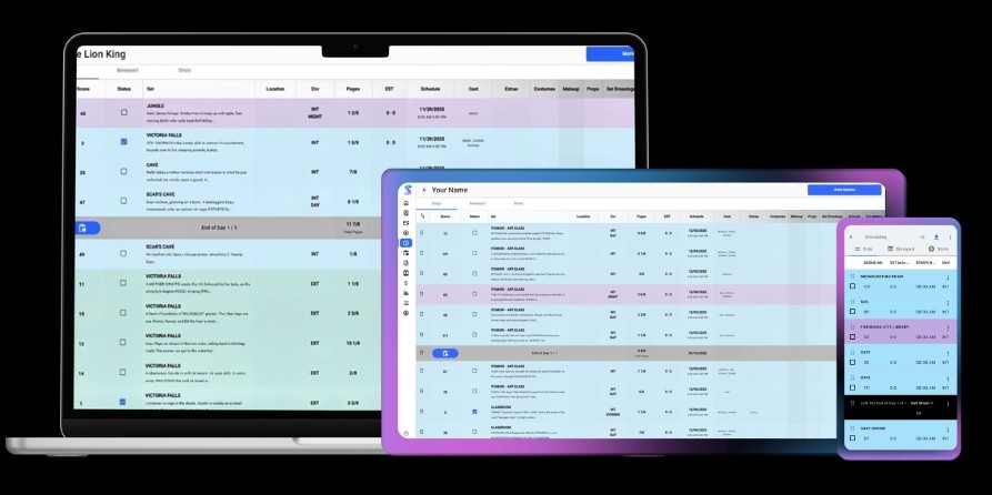 AI Shooting Schedule & Film & Movie Scheduling Software | Studiovity
