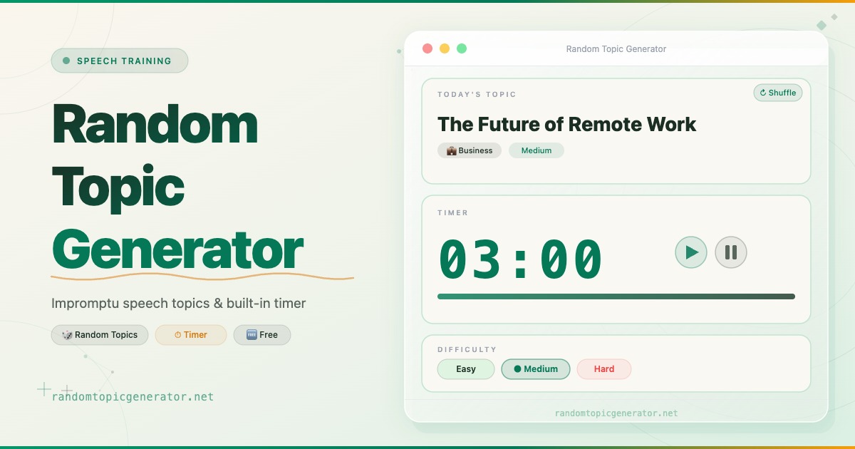 Random Topic Generator