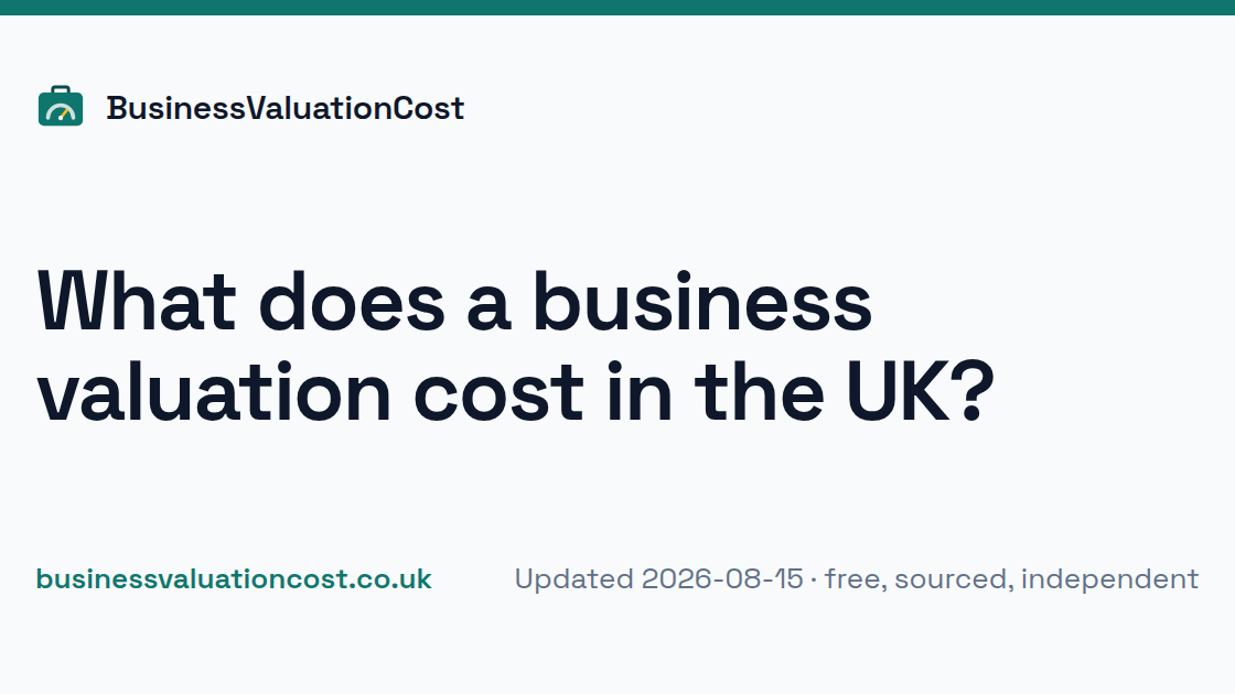 Business Valuation Cost
