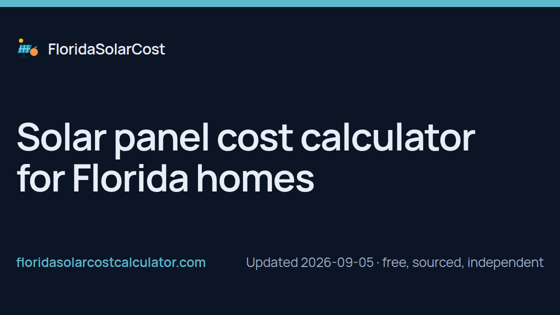 Florida Solar Cost Calculator