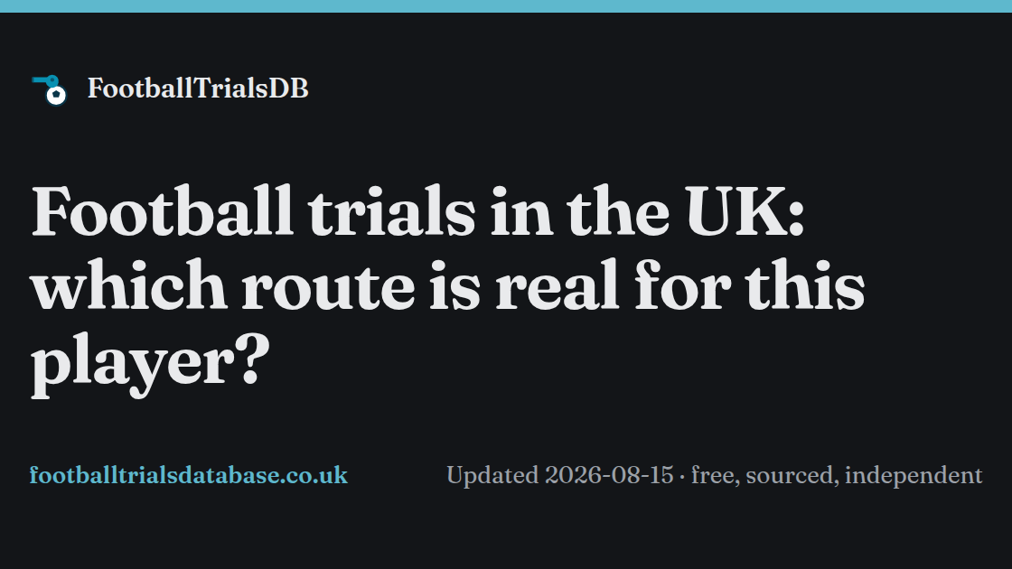 Football Trials Database