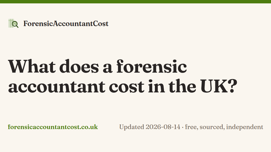 Forensic Accountant Cost